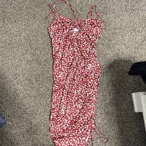 Red dress with snatched waist
